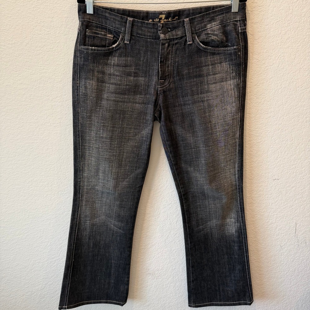 7 For All Mankind A Pocket Bootcut Jeans Dark Wash Pink Stitch 31 U130233S-233S